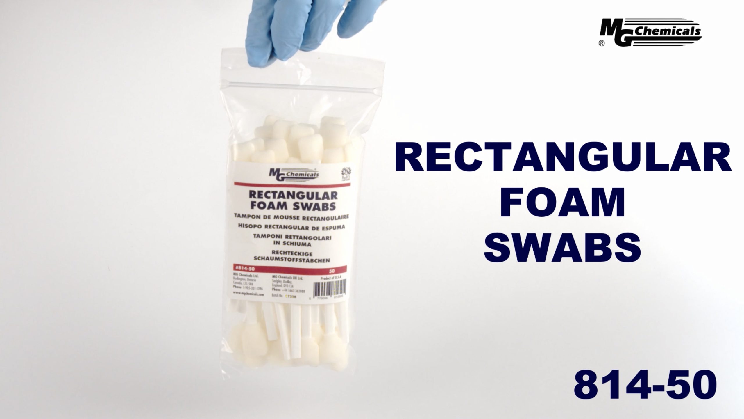 MG Chemicals Rectangular Foam Swab Pack of 10